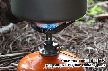 Вт Кемпінгова газова плита Міні-газова плита з титанового сплаву Похідна плита Портативний пальник Ультралегка кишенькова духовка