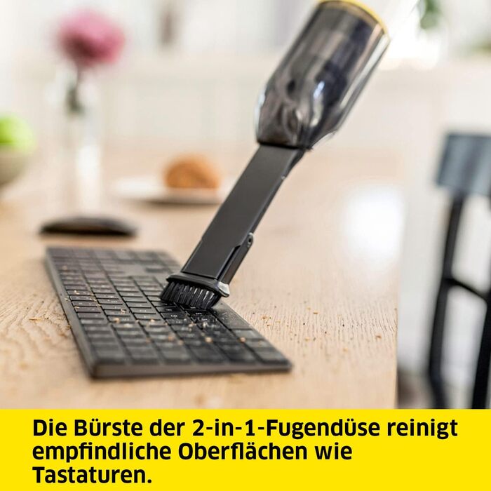 Акумуляторний ручний пилосос Krcher CVH 2-4, компактний і легкий пилосос для швидкого використання, контейнер для пилу 0,15 л, ваг