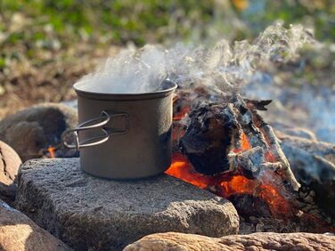 Кемпінговий посуд Легкий набір вуличних мисок Набір для приготування їжі зі складною ручкою Вуличне кухонне начиння для 1-2 осіб 2