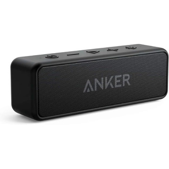 Колонка Anker SoundCore 2 Bluetooth, величезна з подвійними басами, цілодобовий акумулятор, покращений захист від води IPX7, бездротова, для iPhone, Galaxy тощо (чорна)