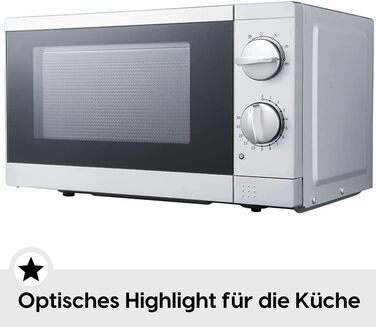 Мікрохвильова піч PKM Підставка під стільницею I 700 Вт Потужність мікрохвильової печі I 17 л Варильна камера i 6 рівнів потужності i Функція розморожування i Металевий корпус i Поворотний стіл (24,5 см) i Таймер 30 хвилин I блокування від дітей I Натиска
