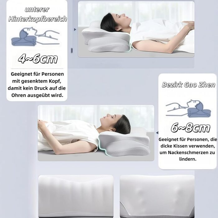 Подушка Seladi Airflow Pro - Подушка для шиї від апное сну - Ортопедична подушка від хропіння та апное - Підтримка шиї - Знімна та пральна - Ефективно покращує проблеми зі сном (Синя x 1)