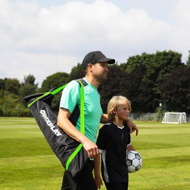 Футбольні ворота QUICKPLAY KICKSTER - Ультрапортативна футбольна сітка для всіх вікових груп - Швидкозбірні садові футбольні ворота для ігор на свіжому повітрі - У комплекті легкозбірні футбольні ворота та сумка для перенесення d) Футзал 3x2 м