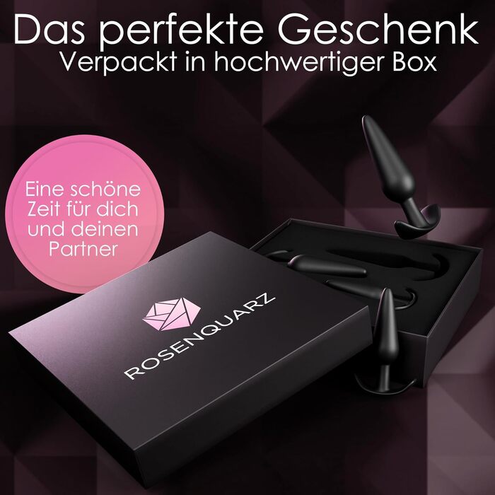 Набір анальних пробок ROSENQUARZ, з медичного силікону, 4 шт.