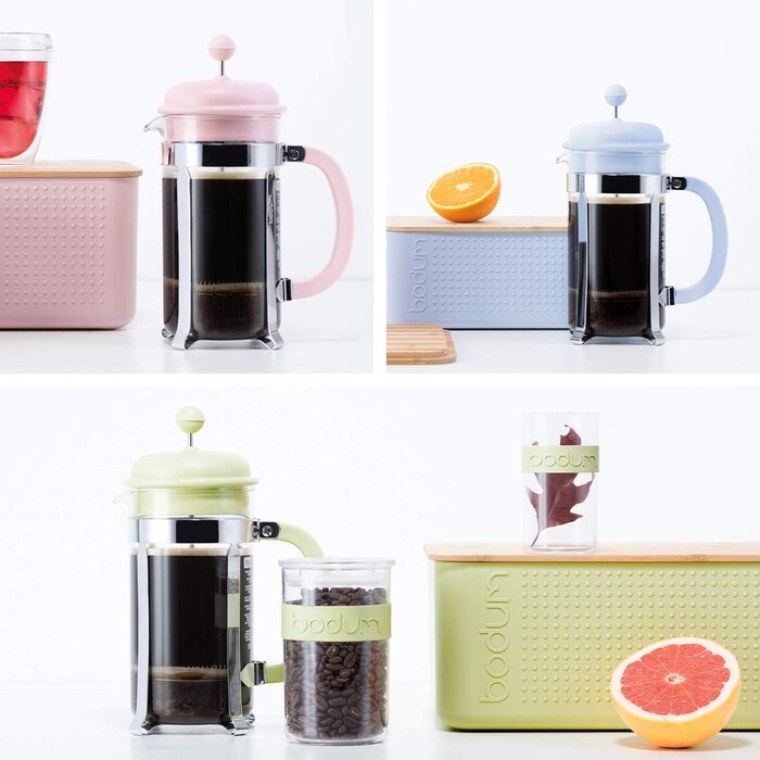 Кавоварка Bodum 1918-01 CAFFETTIERA (система французької преси, постійний фільтр з нержавіючої сталі, 1,0 літра) чорний 1.0 л Чорний