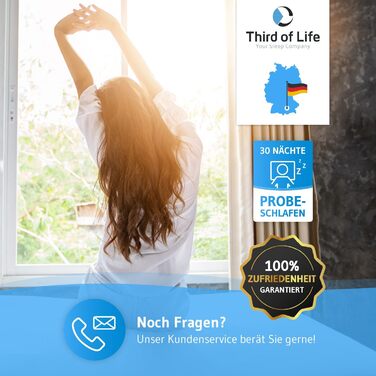 Регульована по висоті подушка 40x60 см, чохол з органічної бавовни - виготовлено в ЄС, ергономічна подушка 40 x 60 см, підходить для сну на боці, спині та животі, екологічна подушка для сну KAIA Подушка Kaia