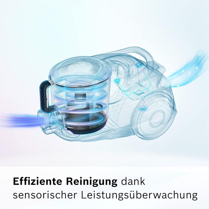 Безмішковий пилосос Bosch серії 6 BGC41LSIL, пилосос, ідеально підходить для алергіків, гігієнічний фільтр, для паркету, килима, п