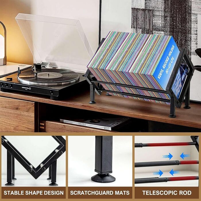 Маленька настільна книжкова полиця, міні-висувна книжкова шафа, металева настільна полиця, компактний органайзер для книг для дитячих столів, офісів, віталень (чорний)