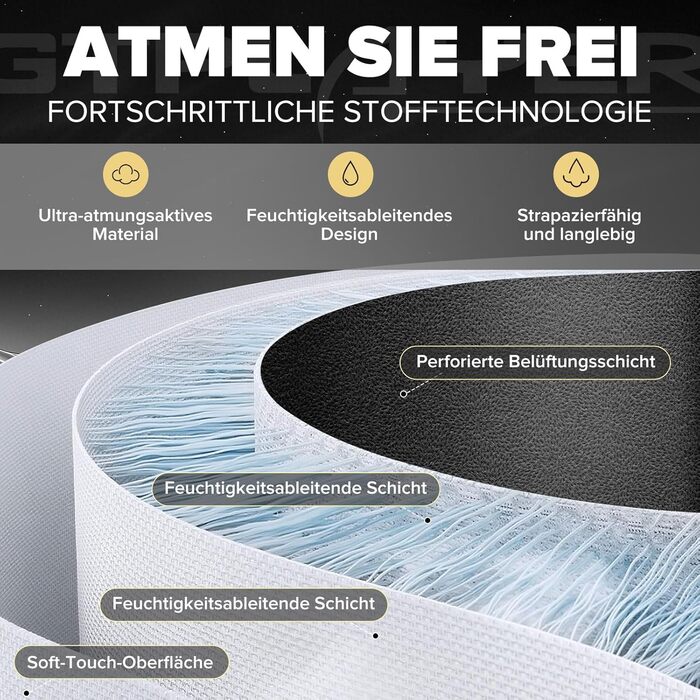 Ігрове крісло GTPLAYER, ергономічне тканинне ігрове крісло з поперековою опорою, комп&39ютерне крісло з розширеною спинкою, вантажопідйомність до 150 кг, чорна тканина