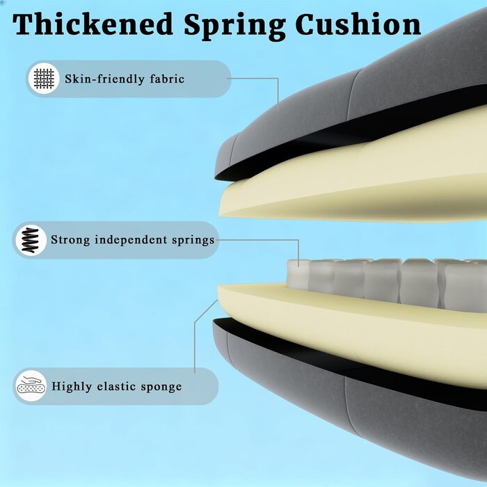 Ергономічне ігрове крісло з пружинним каркасом кишенькового типу та підставкою для ніг, ігрове крісло з регульованою поперековою опорою, дихаюче комп&39ютерне крісло до 150 кг, ігрове крісло з подушкою для шиї (світло-сіре)