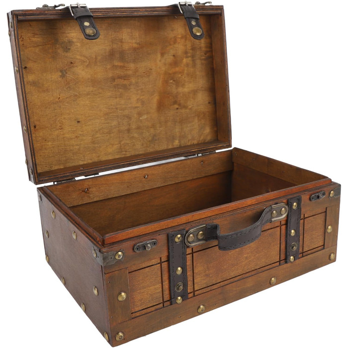 Скриня з кедрового дерева Dioche, портативна дерев&39яна скриня з потертим виглядом, футляр для зберігання одягу, іграшок та реквізиту античне бронзове покриття з ручкою зі штучної шкіри ідеально підходить для домашнього декору та повсякденного використан