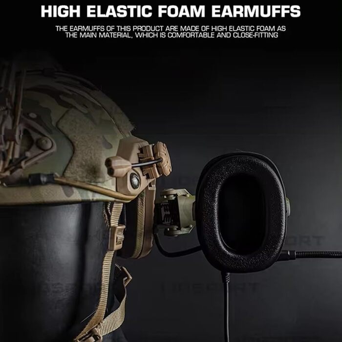 Тактична комунікаційна гарнітура TS TAC-SKY (без шумозаглушення), перемикання лівого та правого мікрофонів, силіконові амбушури (HD-14-A-BLK)