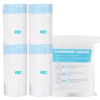 Туалетних пакетів, одноразові туалетні пакети, гігієнічні пакети, портативні пакети, одноразові сміттєві пакети для туалетних стільців, ідеально підходять для килимків для туалетних стільців, 80