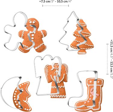 Набір різдвяних формочок для печива 5 шт Grizzly