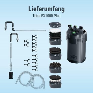 Зовнішній фільтр для акваріума Tetra EX 1000 Plus - потужний фільтр для акваріумів об&39ємом до 300 літрів, створює кришталево чисту, безпечну для риб воду, для використання в приміщенні