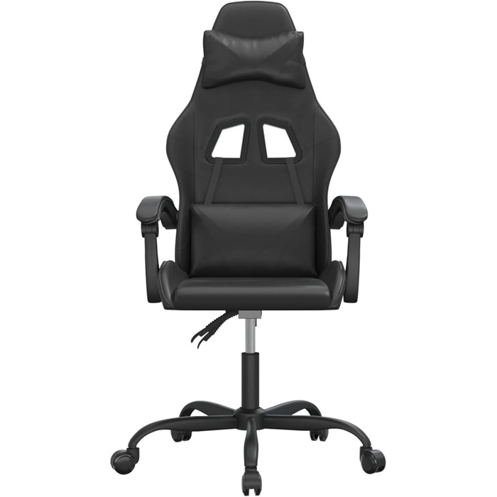 Поворотне ігрове крісло, чорна штучна шкіра, модель 349551