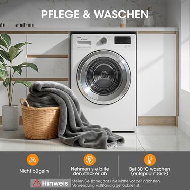 Ковдра Airfish з підігрівом 180x130 см Мяка преміальна ковдра з 6 режимами нагріву, 12-годинним таймером та автоматичним вимкненням Енергозберігаюча та придатна для прання в пральній машині для ліжка, дивана, домашнього офісу