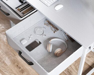 Стіл з 2 шухлядами, маленький стіл з підставкою для навушників, офісний стіл Стіл для ПК офісний стіл для офісу, вітальні, домашнь