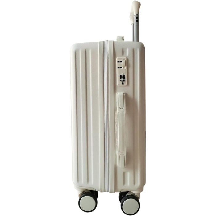 Набір валіз Leandra 4 шт., жорсткий корпус, колеса, телескопічна ручка, кодовий замок, білий колір, колекція NTK