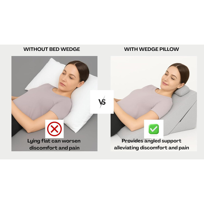 Подушка для читання спинка, регульований підголівник, піна з ефектом пам&39яті, знімний чохол, дихаюча та нековзна, трикутна ручка для спини, шиї та ніг 60 x 50 x 30 см