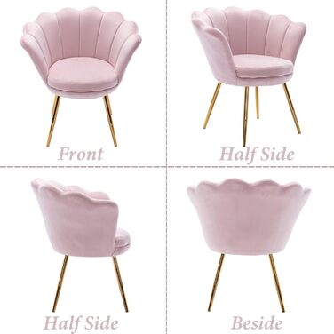 Оксамитове крісло для вітальні, крісло для туалетного столика із золотою основою, м&39який квітковий візерунок, крісло-шезлонг, крісло-реклайнер для вітальні/спальні, світло-рожевий