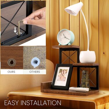 Трирівнева полиця для столу BELLE VOUS - Дерев&39яна полиця для столу - Маленька книжкова полиця - Органайзер для столу - Створити замовлення