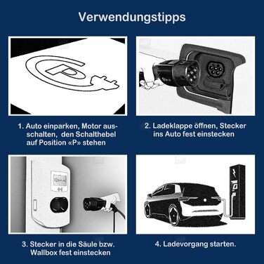 Зарядний кабель DA Hi EV тип 2 для електромобіля та PHEV 22KW 5m 32A 3-фазний, біло-блакитний, стійкий до вітру, дощу та пилу IP54