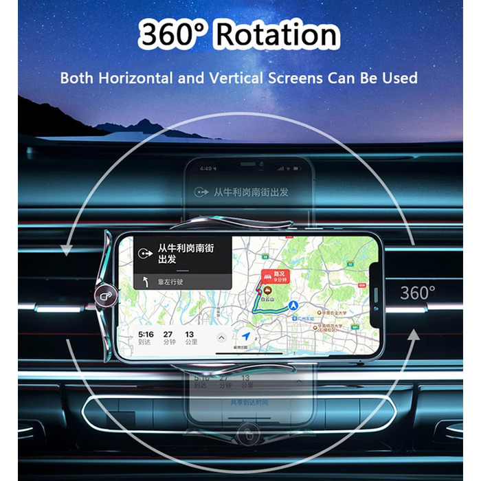 Автомобільний тримач для мобільного телефону REDAEL для Mitsubishi, тримач для мобільного телефону, що обертається на 360, тримач