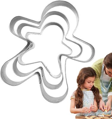 Різдвяні форми для випічки у формі пряникового чоловічка 3 шт Generisch