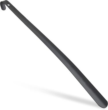 Ріжок для взуття Relaxdays металевий, зручний, стійкий, довжина 60 см, великий ріжок для взуття, для підвішування, з ручкою, чорни