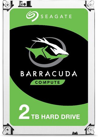 Внутрішній жорсткий диск Seagate Barracuda 2 ТБ, 3,5 дюйма, 7200 об/хв, 256 МБ кеш-пам'яті, SATA 6 ГБ/с, сріблястий, номер моделі ST2000DM008