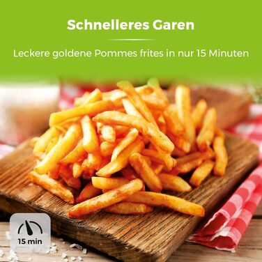 Фритюрниця Tower T17021 для всієї родини зі швидкою циркуляцією повітря - Таймер на 60 хвилин - Мультипіч 4,3 л 1500 Вт - чорний