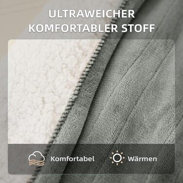 Ковдра з підігрівом 130x180 см - Ковдра з підігрівом та автоматичним вимкненням, регульованим 10-годинним таймером, 6 режимами нагрівання - Можна прати в пральній машині, захист від перегріву (сірий) Сірий 130x180 см, 39S HOME