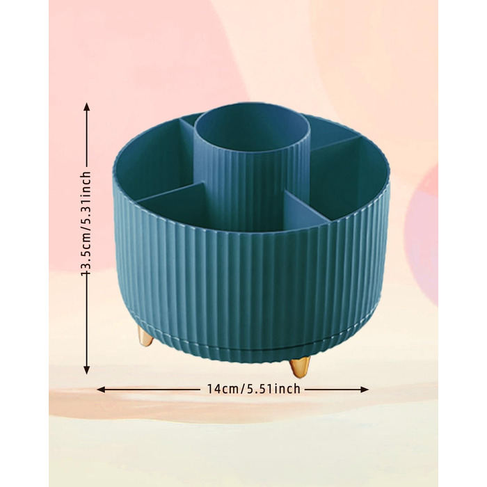 Косметичний органайзер для макіяжу, органайзер для пензлів, що обертається на 360, косметична полиця косметичні органайзери для де