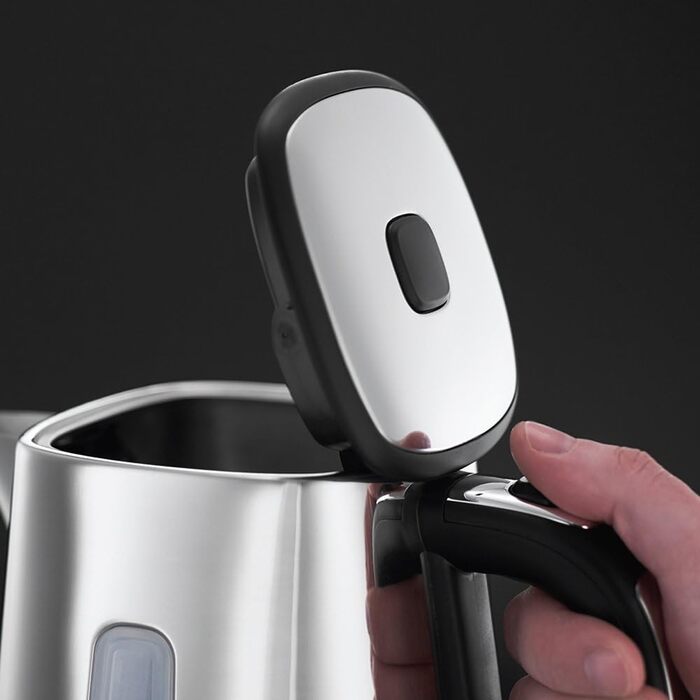 Чайник Russell Hobbs 1,7 л, 2400 Вт Luna з нержавіючої сталі мідь (функція приготування під тиском, знімний фільтр з вапном, зовнішній індикатор рівня води, автомат. Чайник для заварювання 24280-70