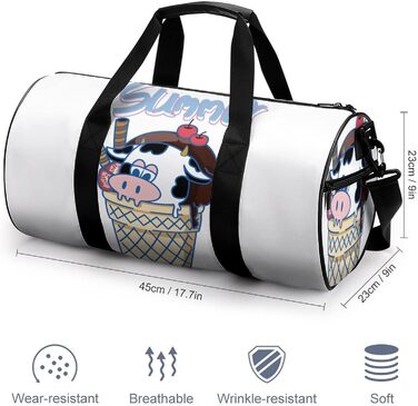 Дорожня сумка-рюкзак Весела корова з мультяшним дизайном для чоловіків та жінок, спортивна сумка, сумка для подорожей