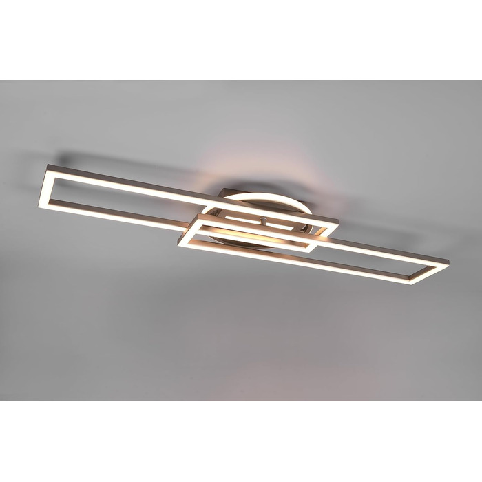 Стеля LED-світильник Reality Twister R67183107, матовий нікель, 30 Вт, з пультом, димером та зміною кольорів