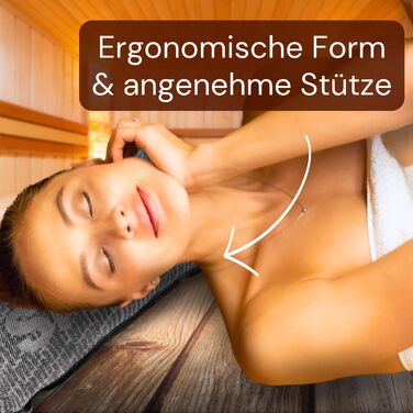 Подушки для сауни POOL Total Jokipiin преміум-класу 2 шт. Sauna 40x22 см - 100 зроблено у Фінляндії - льон та бавовна - сертифіковані Oeko-Tex - оздоровча подушка для підголівника та шиї для сауни, спа та релаксації (сауна на 2 особи)