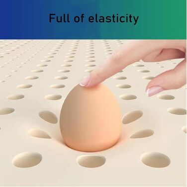 Латексний матрац 100 латексний середньої/м&39якості, 7 зон, ортопедичний матрац, знімний чохол, матрац з натурального латексу, 7,5 см, 3 дюйми, 120x180 см (47x71 дюйм)