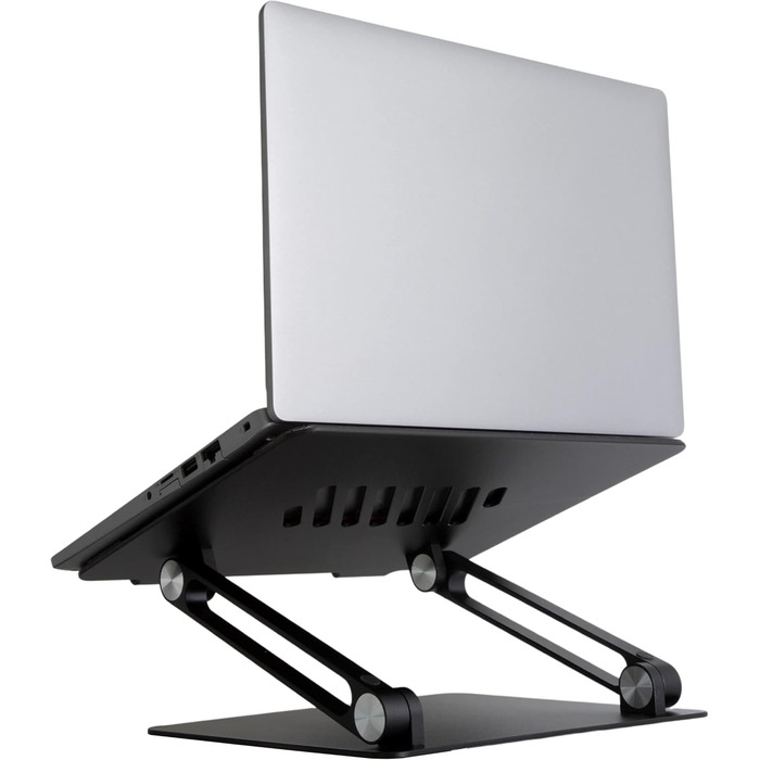 Підставка для ноутбука Konsol, складна, з регульованим кутом нахилу, легка та міцна з алюмінію, сумісна з ноутбуками до 17 дюймів (Золота)