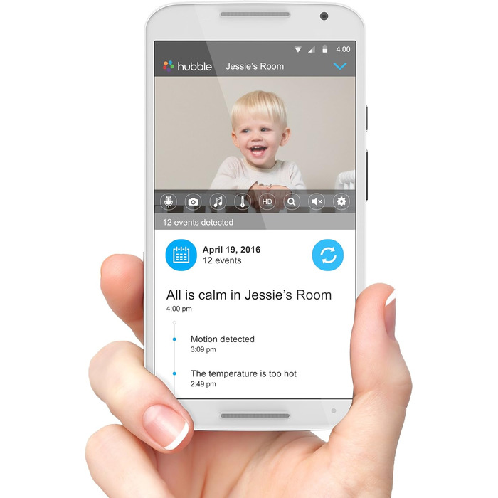 Відеоняня WLAN, камера спостереження за дитиною з кольоровим дисплеєм 2,8 дюйма, радіус дії 300 метрів, 667 Connect