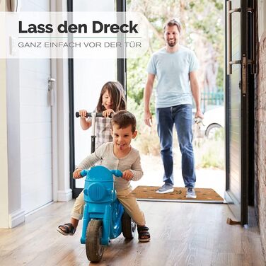 Килимок для дверей Entrando з кокосового волокна 40x60 см - 20 стильних дизайнів - для зовнішнього використання, міцний, нековзний - ідеально підходить для закритих вхідних дверей (крапки та Oh Hello) Oh Hello 40 x 60 см