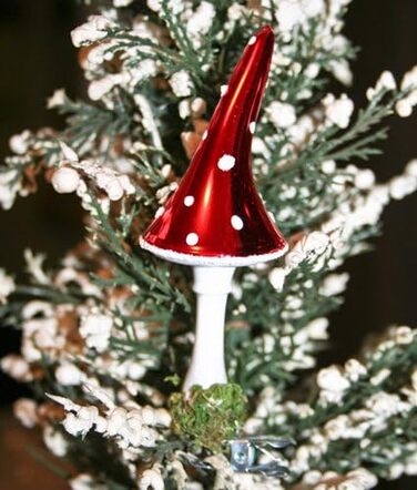 Набір ялинкових прикрас мухомор 3 шт Lauschaer Glaskunst-Christbaumkugel