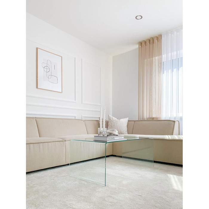 Мінімалістичний журнальний столик Beliani з прозорого скла Kendall