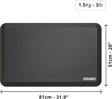 Килимок для робочого місця Duronic DM-MAT1, 81 x 51 см, килимок для роботи стоячи, килимок для столу, килимок проти втоми для офісу та майстерні