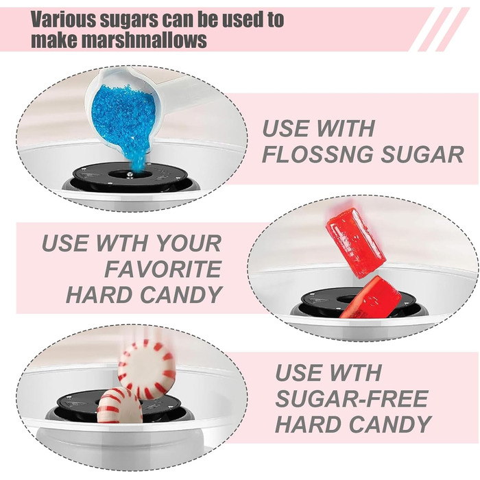 Машина для виробництва солодкої вати для дому, машина для виробництва солодкої вати з великою мискою, машина для солодкої вати потужністю 500 Вт для вечірки, проста в експлуатації та легка чистка