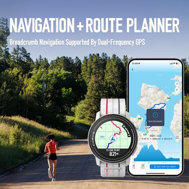 Спортивний годинник COROS PACE 3 з GPS, легкий та зручний, 17 днів роботи від батареї, двочастотний GPS-годинник для бігу, вимірювання серцевого ритму, навігація, відстеження сну, біг, велоспорт та катання на лижах (чорний силікон)