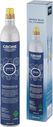 Пляшка CO2 (425 г, для кожного виробника газованої води, до 60 літрів), хромована, 40651000 Single