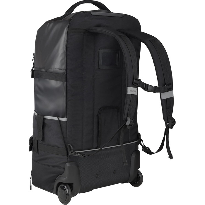 Дорожня сумка normani Backpacker - візок з фронтальним завантаженням та багатьма кишенями, 60 літрів, чорна, водонепроникна
