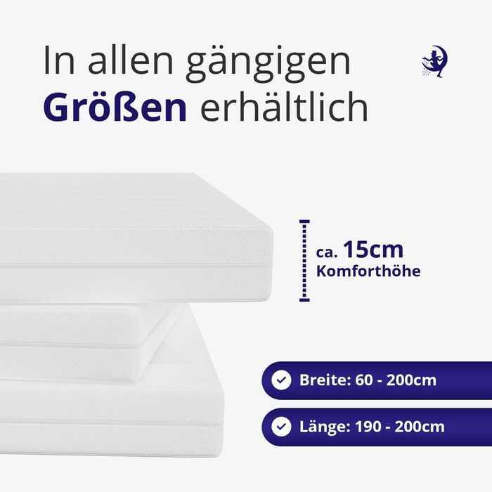 Матрац Mister Sandman Gel Foam 180 x 200 см Ергономічний 7-зонний матрац з холодною піною та серцевиною з гелевої піни Рівень жорсткості H2 та H3 Дихаючий та охолоджувальний Висота 15 см